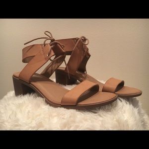 Lace up kitten heels